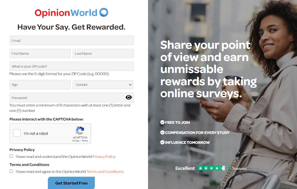 Opinion World Review Sign up